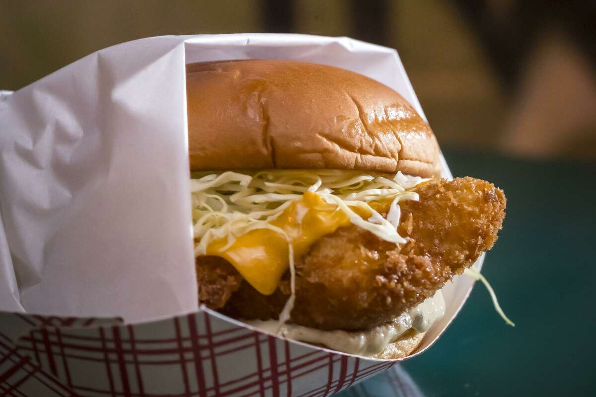 The fast-food throwbacks include classics like the Fishwich, featuring fried rockfish draped with American cheese.