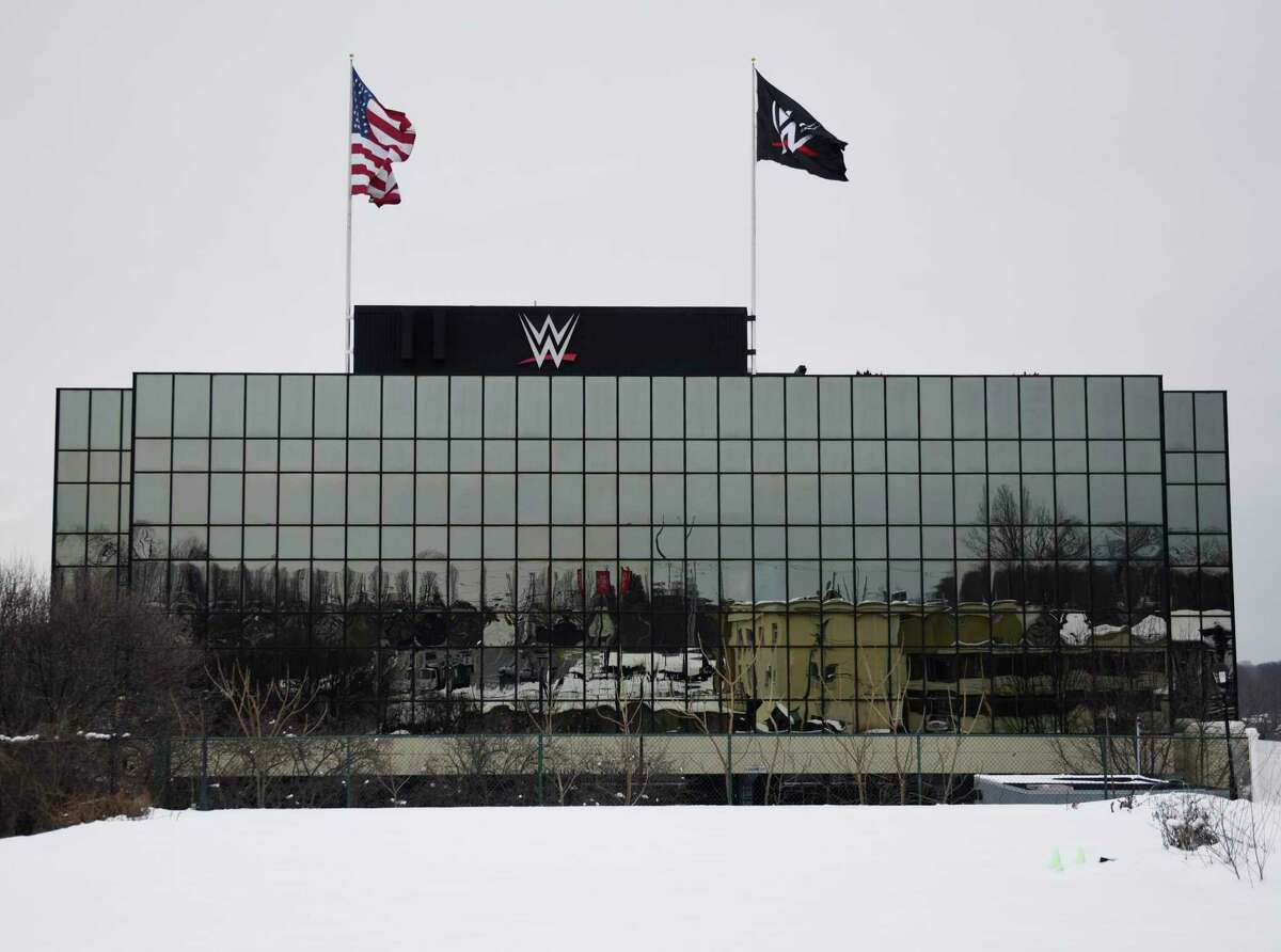 WWE, co-founded by Linda and Vince McMahon, is headquartered at 1241 E. Main St. in Stamford, Conn.