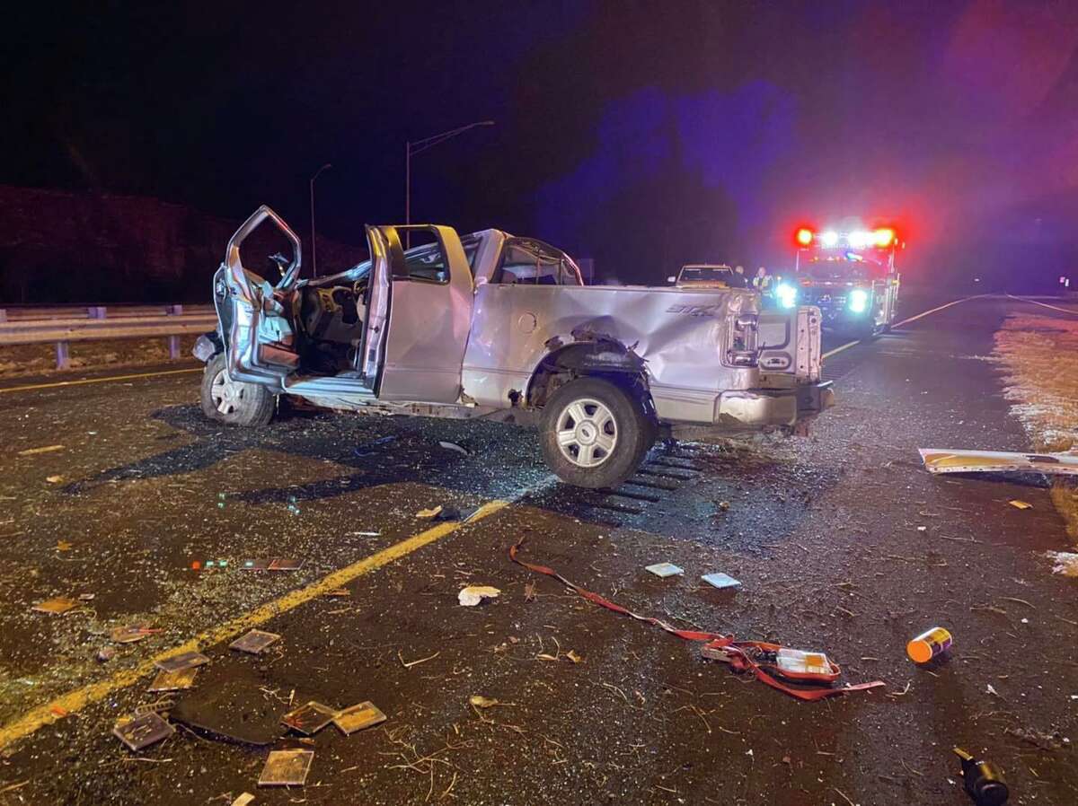 A section of northbound Route 7 in Brookfield closed for about six hours following an early Thursday morning single-vehicle crash.