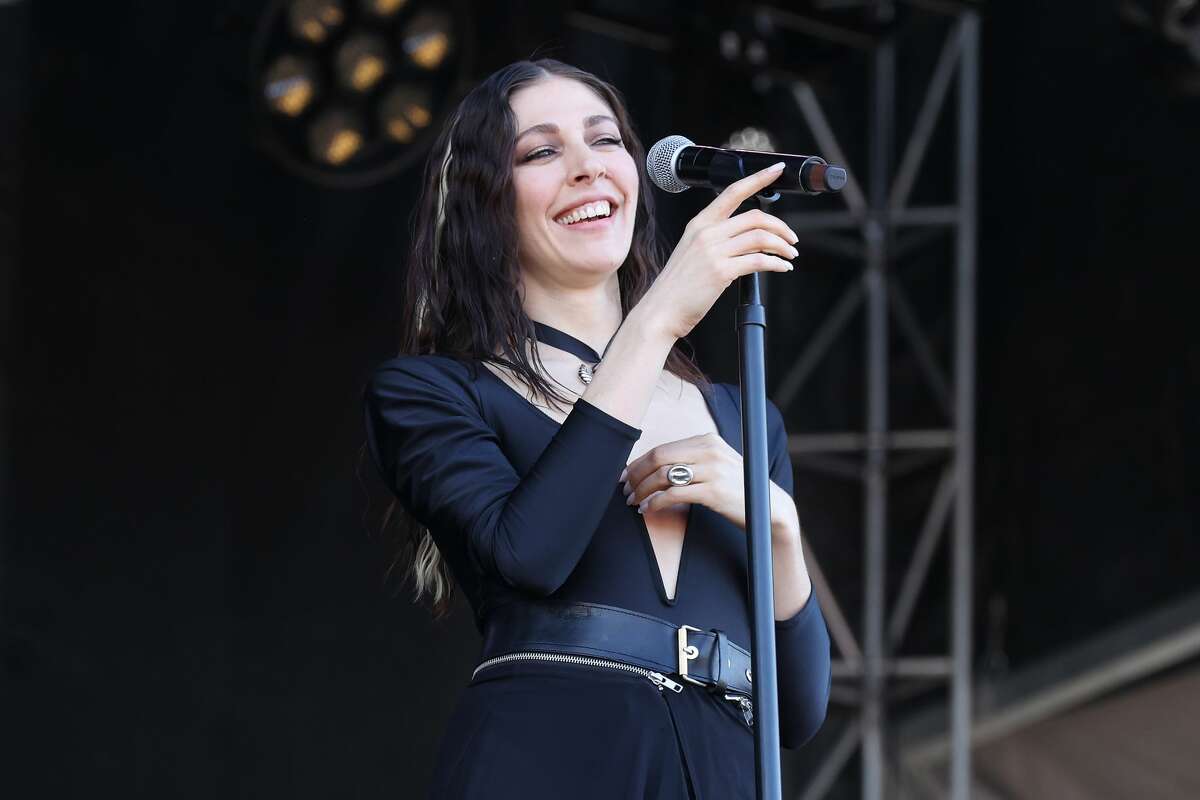 Caroline Polachek performs during the 2021 Governors Ball Music Festival at Citi Field on September 26, 2021 in New York City. 