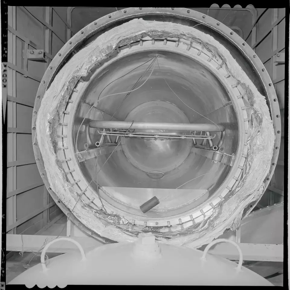 A 1966 file photo shows a view of the inside of a cryogenic chamber developed for freezing human beings. The chamber was exhibited by the Life Extension Society during its third annual meeting in Washington, D.C. 