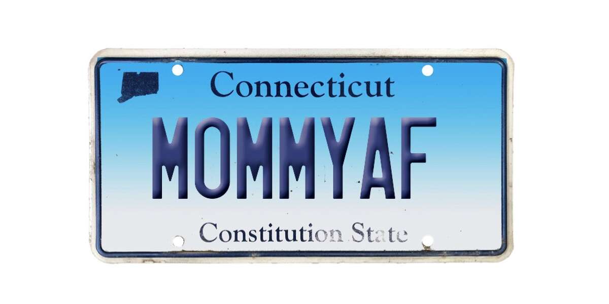 The Connecticut Department of Motor Vehicles rejected nearly 80 requests for vanity license plates from October 2020 to the end of September 2021. Here is a mockup of one of them.