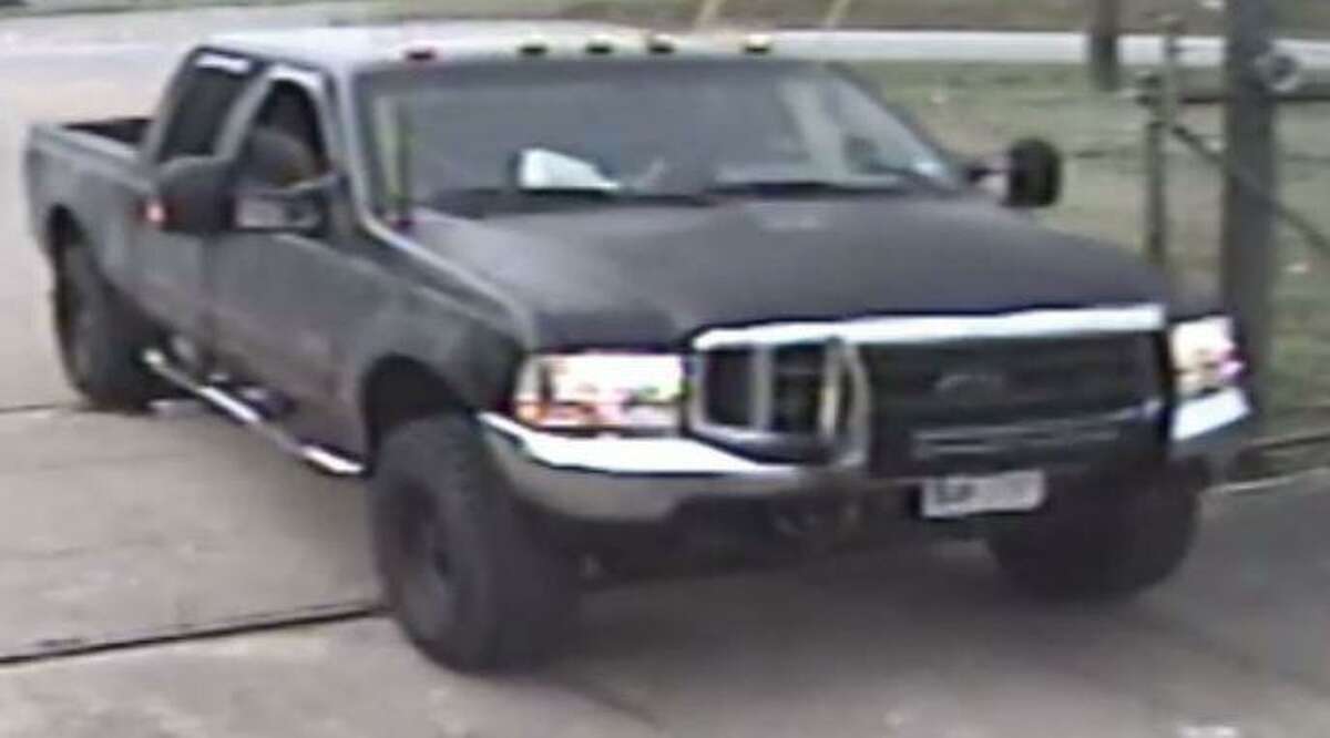 Surveillance camera stills show the vehicle involved in a late December burglary at a Conroe storage unit.