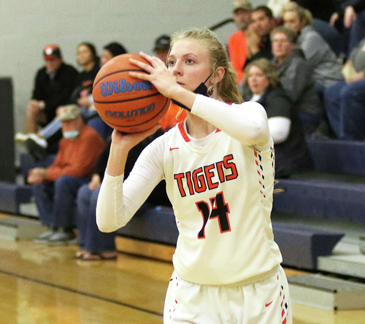 Greenfield's Alexis Pohlman scored 18 points Thursday night, but the Tigers fell to Pittsfield in the North Greene Tourney in White Hall.