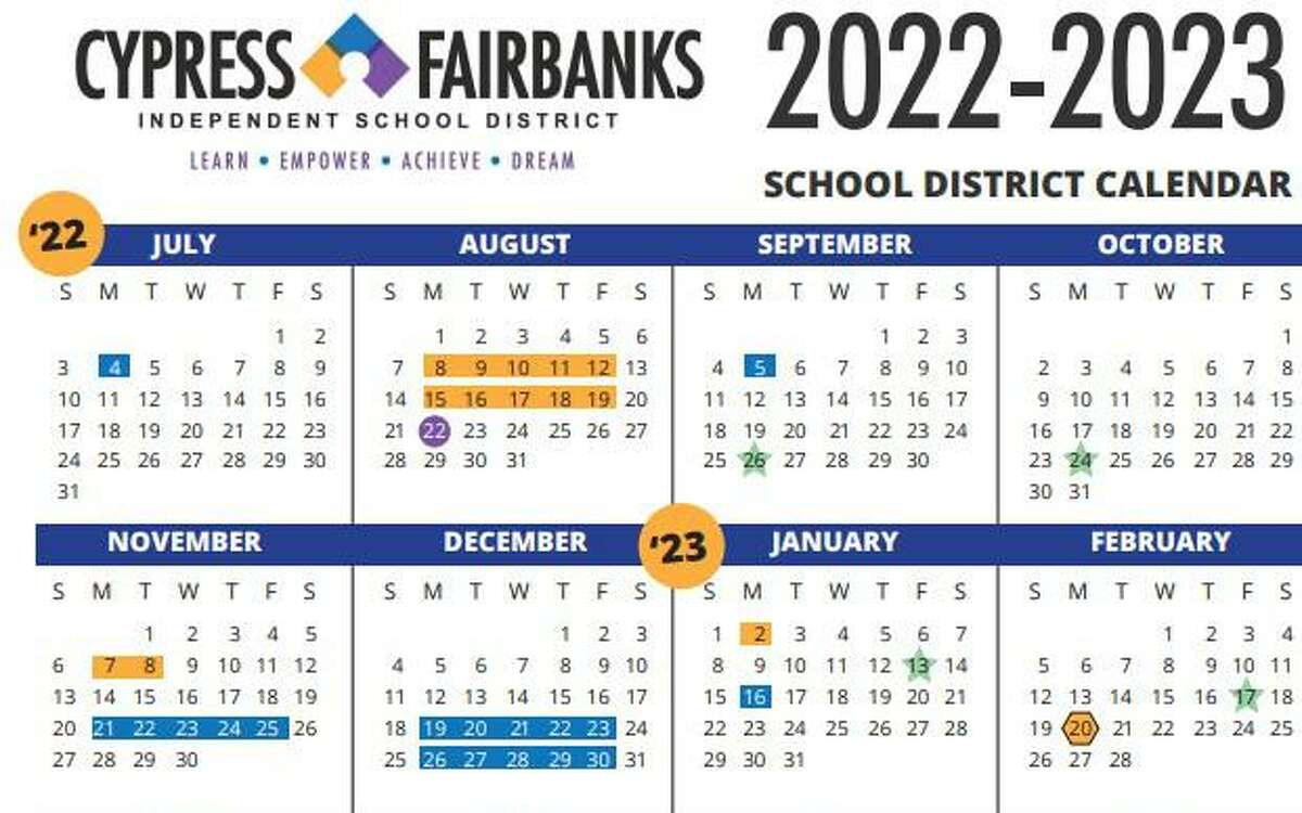 Cy Fair school notebook: CFISD approves 2022 2023 instructional calendar