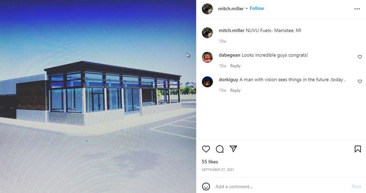 An Instagram post by NUVU Fuels president Mick Miller in September shows a conceptual drawing for a new fueling station being built in Filer Township. 