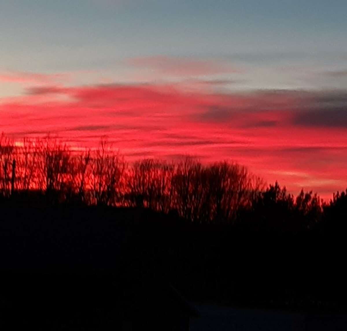Lovina’s view of a Michigan sunset.