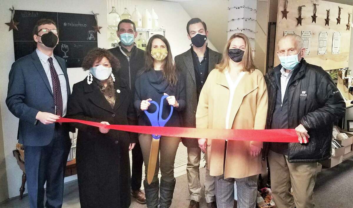 A grand opening and ribbon-cutting celebration for Reboot Eco on River Road in Middletown was held Friday. Founder and Owner Yasemin Ugurlu was presented with the MEWS+ Entrepreneur of the Year Award by the Middlesex County Chamber of Commerce in 2021.