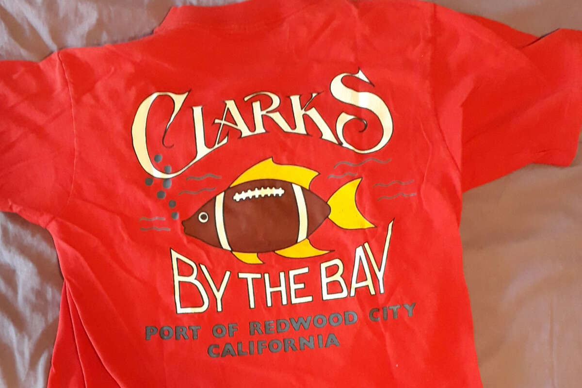 A t-shirt commemorating Clark's By the Bay.