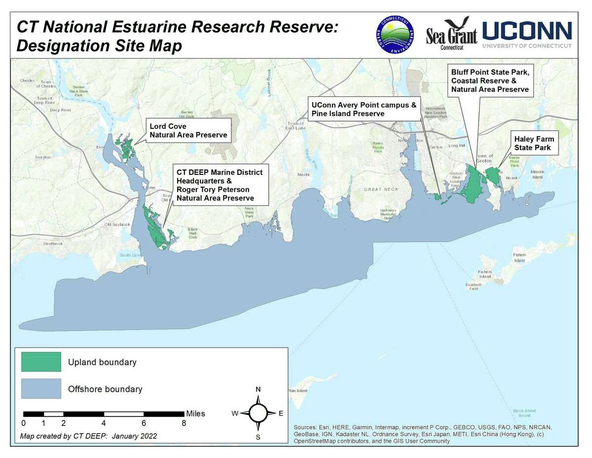 The National Estuarine Research Reserve designated by NOAA on Friday stretches from Connecticut River near Essex to the waters around Mason Island in Stonington, and includes previously-protected areas under state, federal and non-profit control.