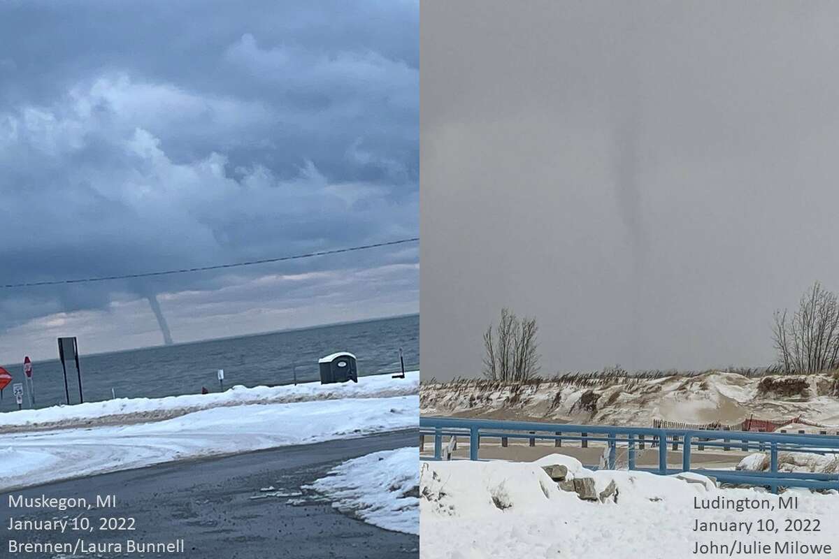 The region saw two waterspout weather events earlier this week, according to a Facebook post by the National Weather Service Grand Rapids office. 