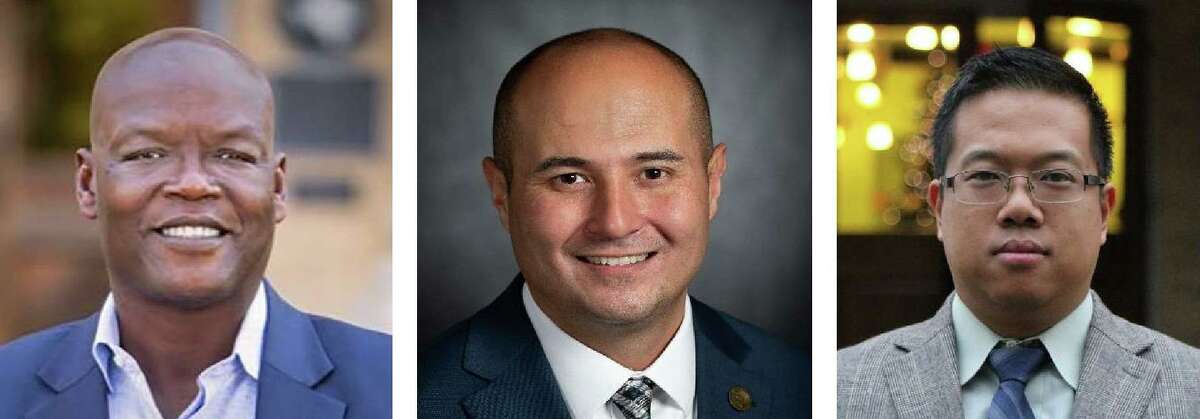 The candidates in the upcoming primaries for Texas House of Representatives representing District 26 include, from left, Democrat Lawrence Allen; incumbent Republican Jacey Jetton; and Democrat Daniel Lee.
