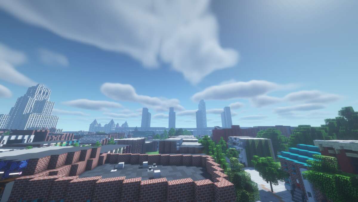 Parts of Albany built into Minecraft by a group of voluntary gamers.