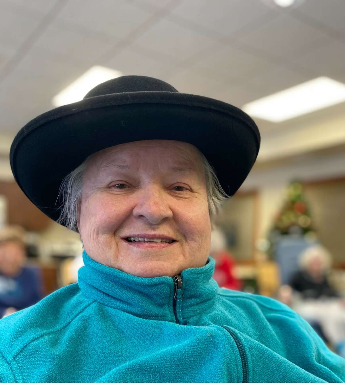 This resident, named Linda, and others at Candlestone Assisted Living recently got a line dancing lesson from Greater Midland Community Center instructor Linda Graf.