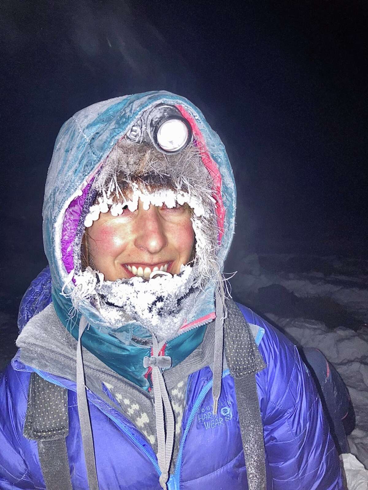 Shaynee Traska is pictured 130 miles into the Copper Basin 300 race in Alaska. The Gladwin native finished sixth.