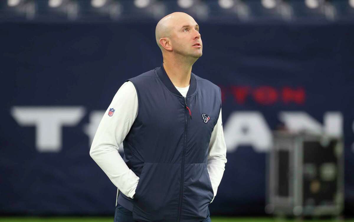 Texans Vice President of football operations Jack Easterby walks on the field before the first half of an NFL football game Thursday, Sept. 23, 2021, in Houston.
