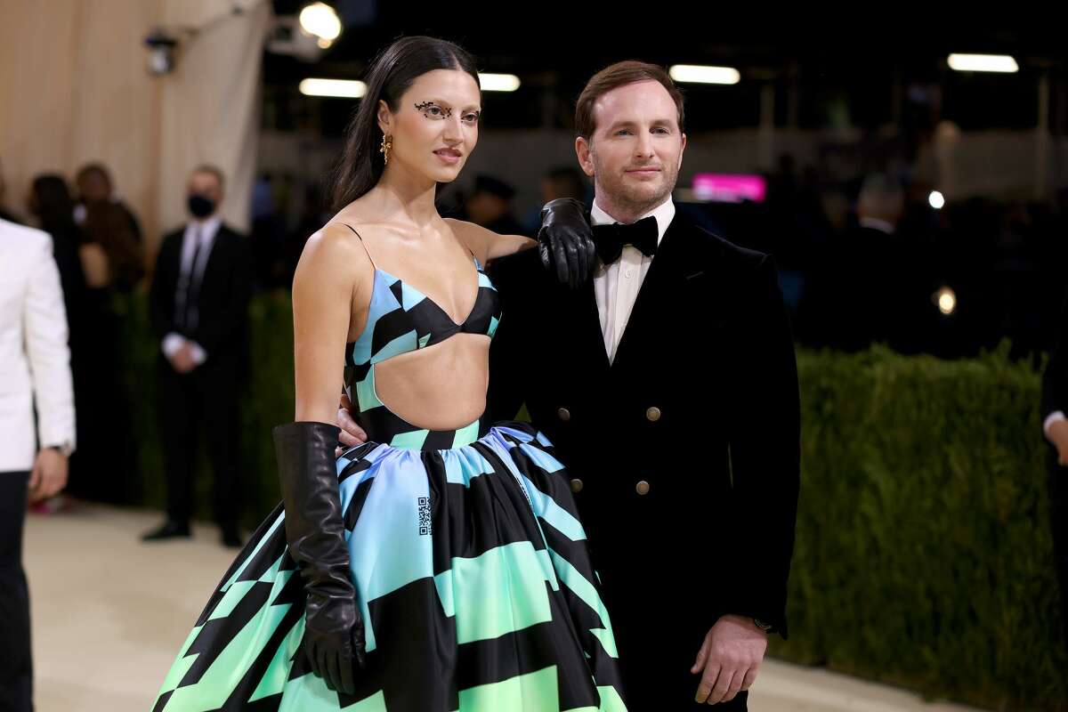 Isabelle Boemeke and Joe Gebbia attend The 2021 Met Gala Celebrating In America: A Lexicon Of Fashion at Metropolitan Museum of Art on September 13, 2021 in New York City. (Photo by John Shearer/WireImage)
