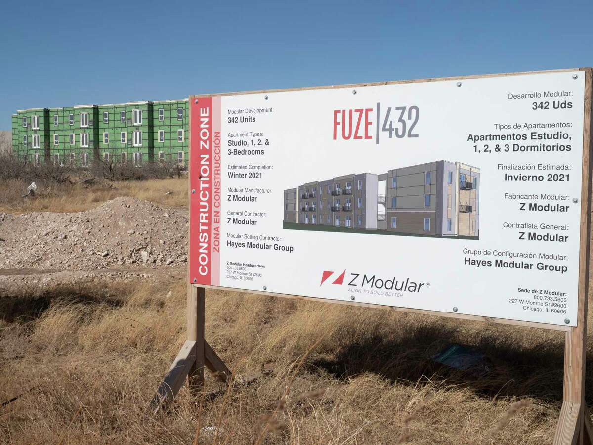 Fuze 432, a new apartment complex being built near I-20 and Lamesa Road, 01/18/2022 will offer studio, 1 bedroom, two bedroom or three bedroom apartments to rent when completed. Tim Fischer/Reporter-Telegram