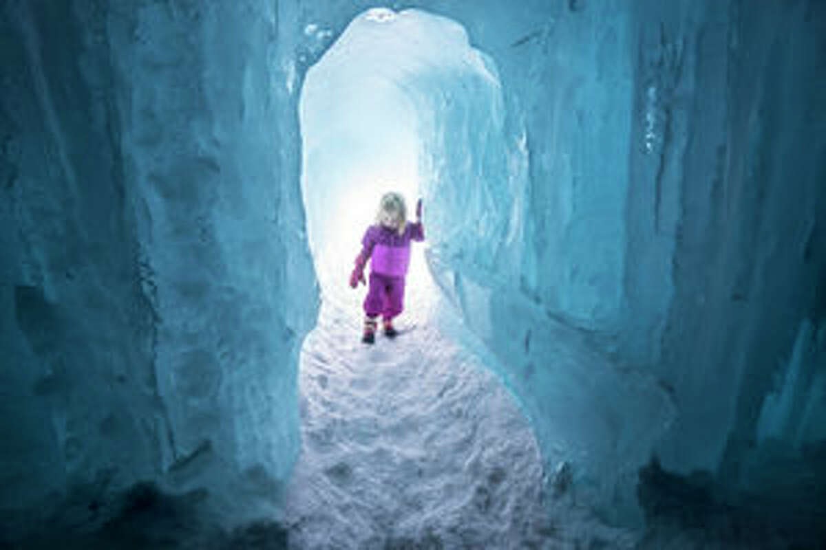 The Ice Castles attraction will also include man-made ice tunnels to explore.