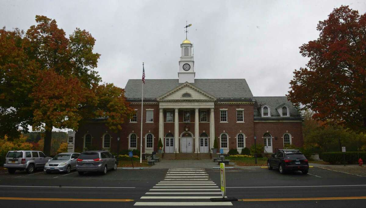 Newtown’s historic Edmond Town Hall, Wednesday, October 21, 2020, Newtown, Conn.