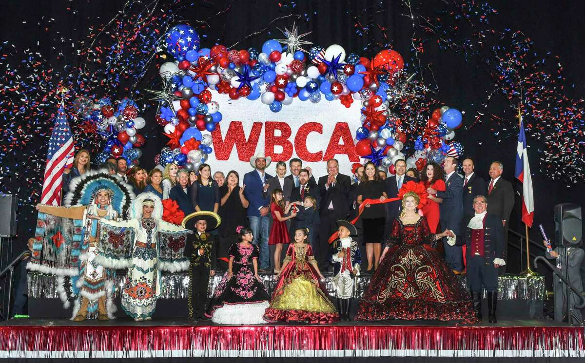 WBCA boardmembers, ambassadors and local dignitaries gather at the Sames Auto Arena to kick-off the WBCA festivities, Thursday, Jan. 23, 2020, during the WBCA Commander's Reception.