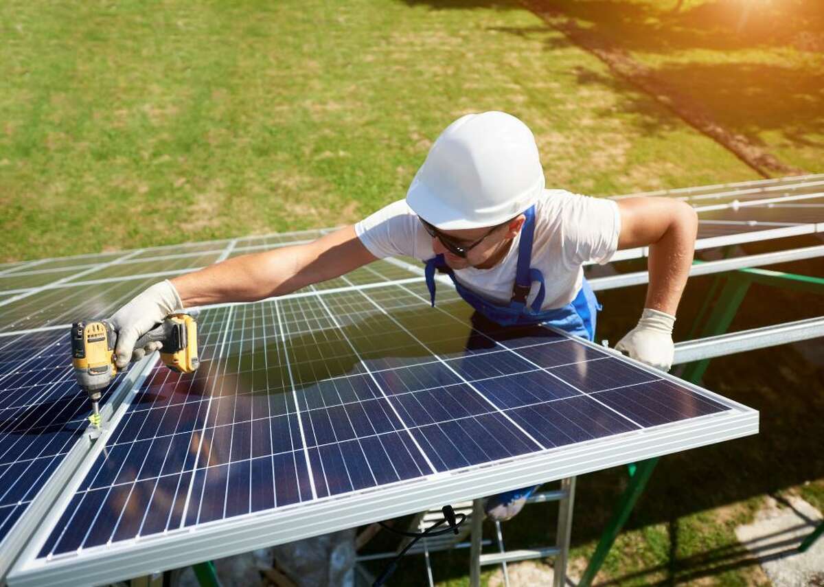 #10. Rhode Island - Solar jobs per 1,000 non-farm jobs: 2.1 (1,010 total jobs) - Total megawatts installed: 449.0 (#29 nationwide) - Number of installations: 10,006 Solar power production quadrupled between 2018 and 2020 in Rhode Island, according to the EIA. In 2020, then-Gov. Gina Raimondo signed an executive order setting a goal for 100% renewable energy in Rhode Island by 2030. That year, solar energy accounted for 6% of the state’s power. Rhode Island even launched a Community Solar Marketplace in 2019 for residents to learn more about and participate in community solar projects. The state could also potentially outpace its energy consumption with solar arrays on landfills, gravel pits, parking lots and more, according to a report from Synapse Energy Economics Inc. that was commissioned by the state's Office of Energy Resources.
