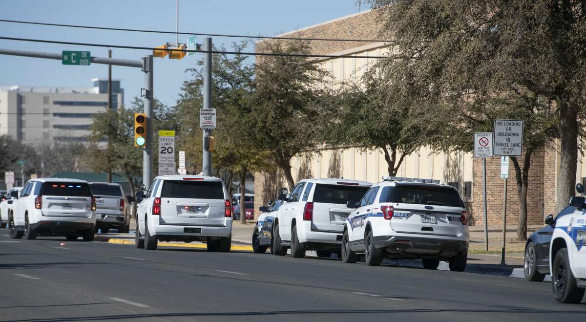 Midland High School went into lockdown 01/19/2022 around 10:40 with a heavy police presence seen outside Midland High School. The lockdown was ended at 11:35. Tim Fischer/Reporter-Telegram