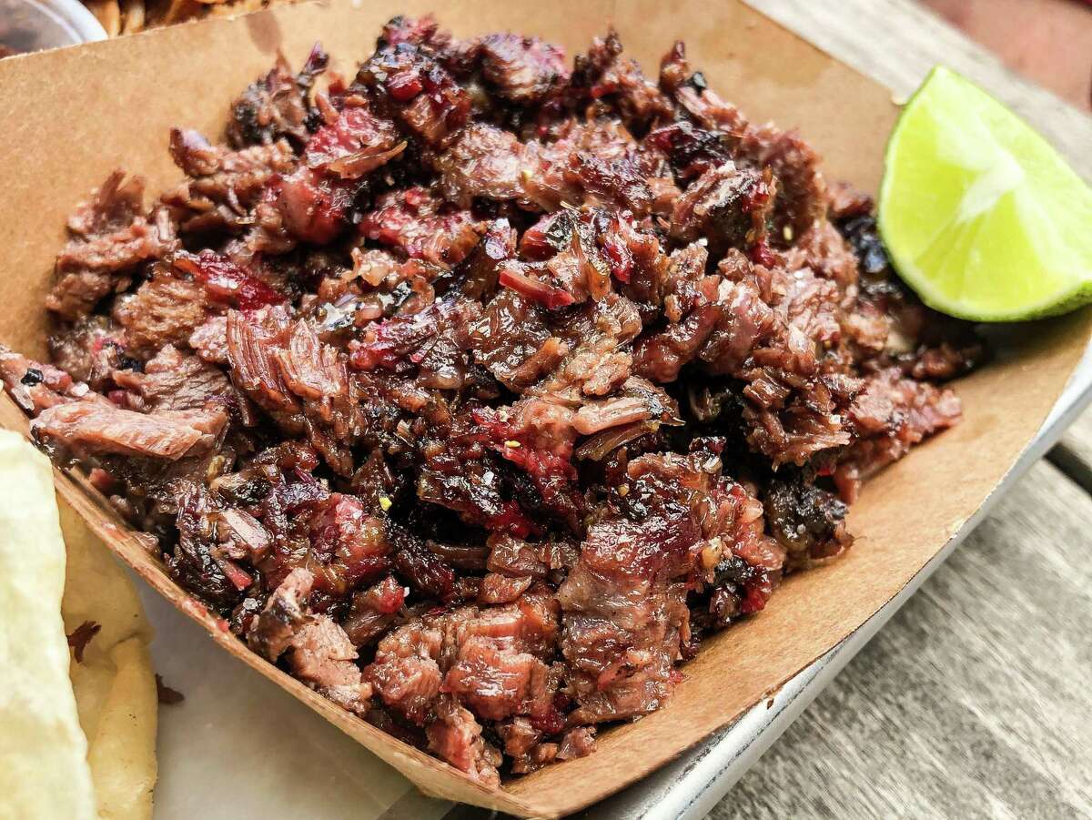 Barbacoa (smoked beef cheek) from Eddie O's Texas Barbecue