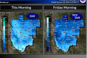 Bitterly cold wind chills are expected this morning and Friday morning.