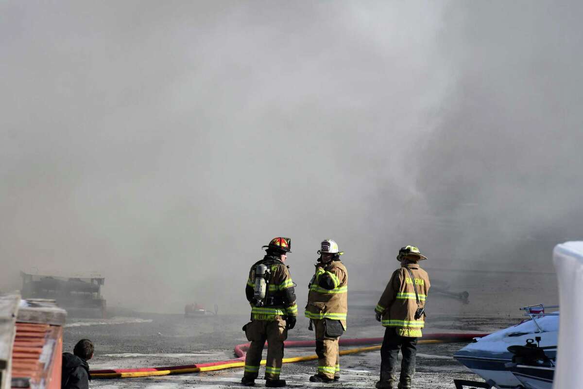 Fuel tank explosion injures marina worker, sparks major fire in Coeymans