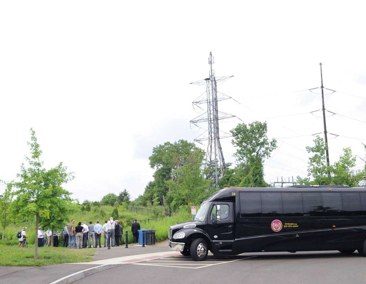 The Connecticut Siting Council tour in Greenwich in 2017 to check out proposed routes for a new substation linked from Railroad Avenue to Cos Cob.