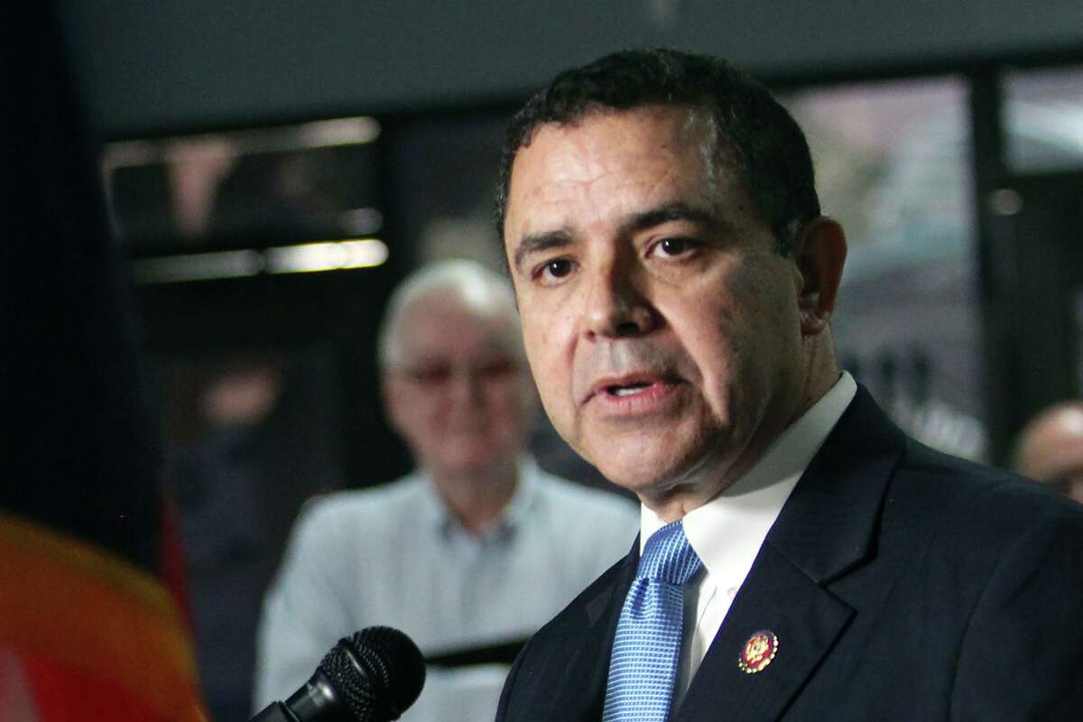 FILE - U.S. Rep. Henry Cuellar, D-Laredo, speaks during a press conference at the southern border at the Humanitarian Respite Center on Friday, July 19, 2019 in McAllen, Texas. FBI agents searched near the Texas home of Cuellar on Wednesday, Jan. 19, 2022, as they conducted what an agency spokeswoman called “court-authorized law enforcement activity.” The motive and scope of the search was not immediately known. (Delcia Lopez/The Monitor via AP, File)