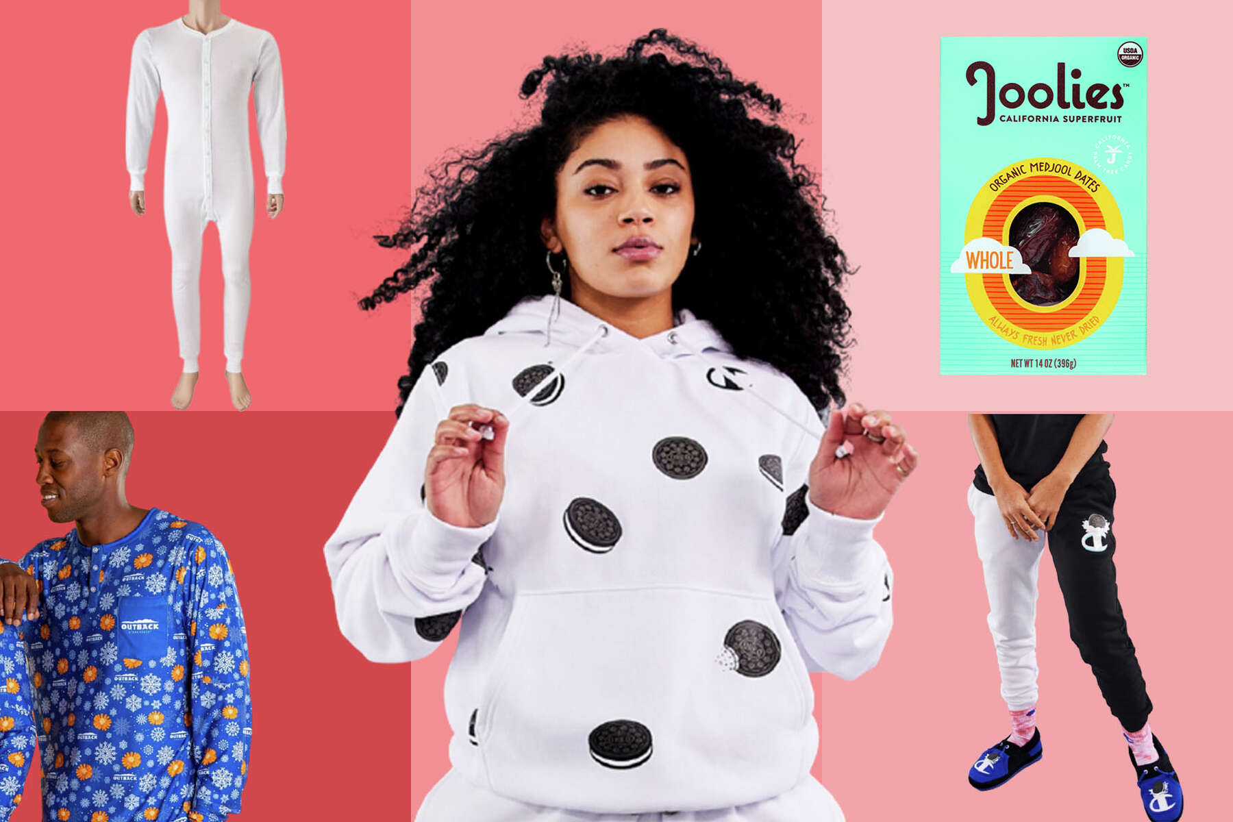 an Oreo x Champion sweatsuit