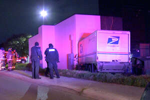 A driver of a USPS truck crashed into a vascular clinic after falling asleep at the wheel early Friday morning.