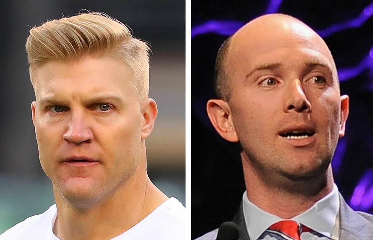 Josh McCown (left) interviewing for the Texans head coaching job for the second time in as many years shows how much power Jack Easterby (right) really has with the Texans.