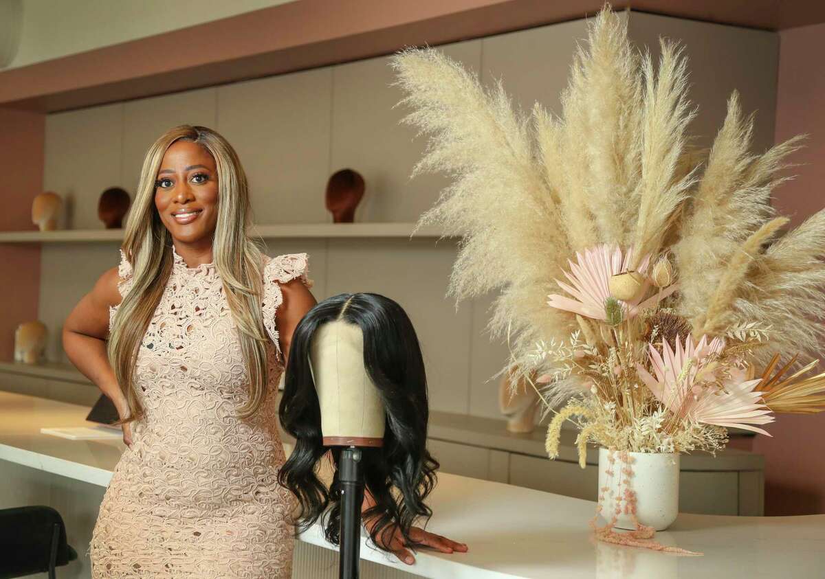 Britney Winters is owner of Upgrade Boutique, a high-tech salon with customized hair options on Almeda. Winters, a Harvard MBA grad from Houston’s Cuney Homes in Third Ward, has been outfitting celebrities, such as Taraji P. Henson and Simone Biles, with hair extensions and wigs through her online platform.
