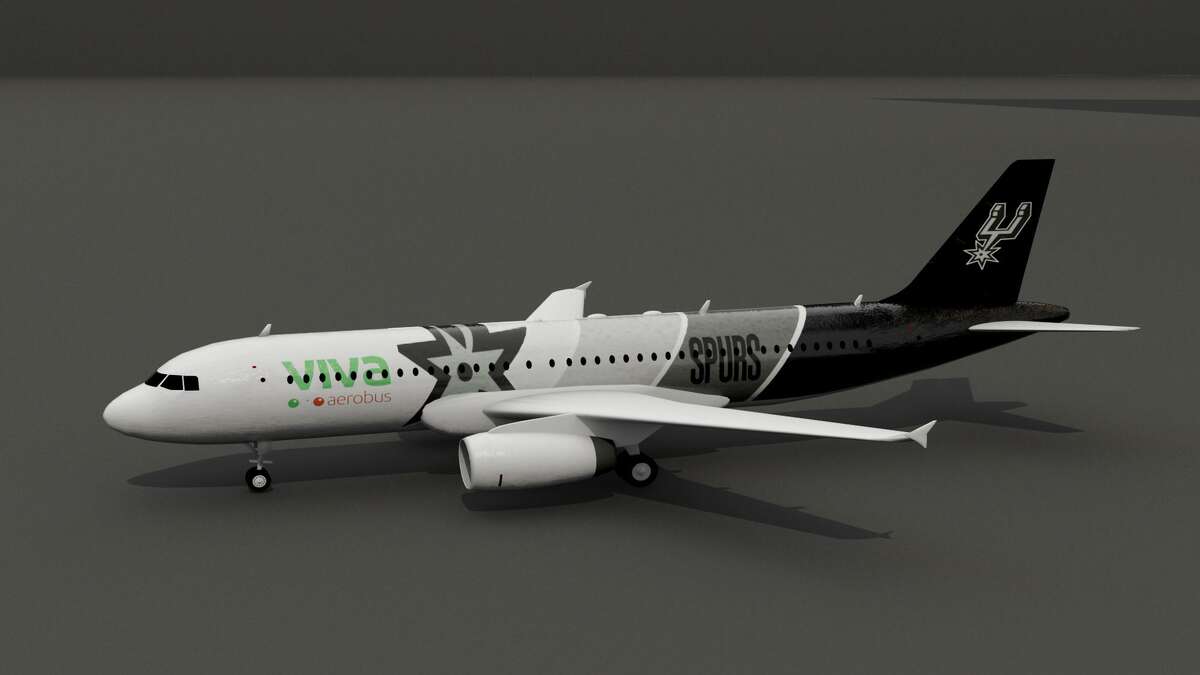 Viva Aerobus will start flying an Airbus A320 wrapped with the San Antonio Spurs’ logo and colors this spring.
