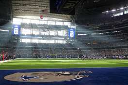 The sun shines through the windows at AT&T Stadium during the game between the Dallas Cowboys and New York Giants on October 10, 2021 in Arlington, Texas. (Photo by Richard Rodriguez/Getty Images)