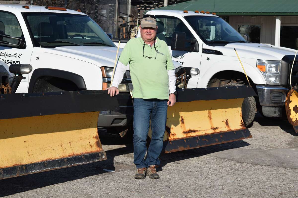Hembrough Tree & Lawn Care owner Steve Hembrough has been using trucks like these to plow snow for more than 40 years.