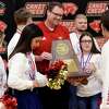 The Caney Creek High School co-ed cheer team placed third at the UIL state competition this year. This is the furthest the team has ever made it in competition.