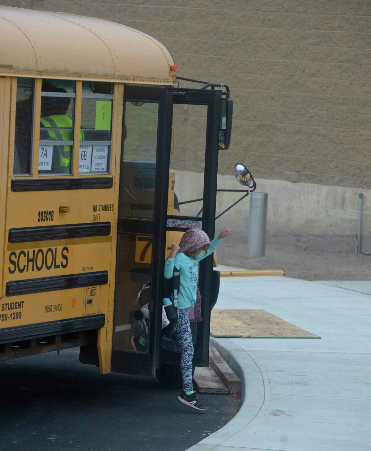 Students returned to Ralph M. T. Johnson Elementary School for fully in-person classes on Tuesday morning. September 29, 2020, in Bethel, Conn. Special education costs have played a factor in the superintendent’s proposal to increase spending by 3.95 percent.