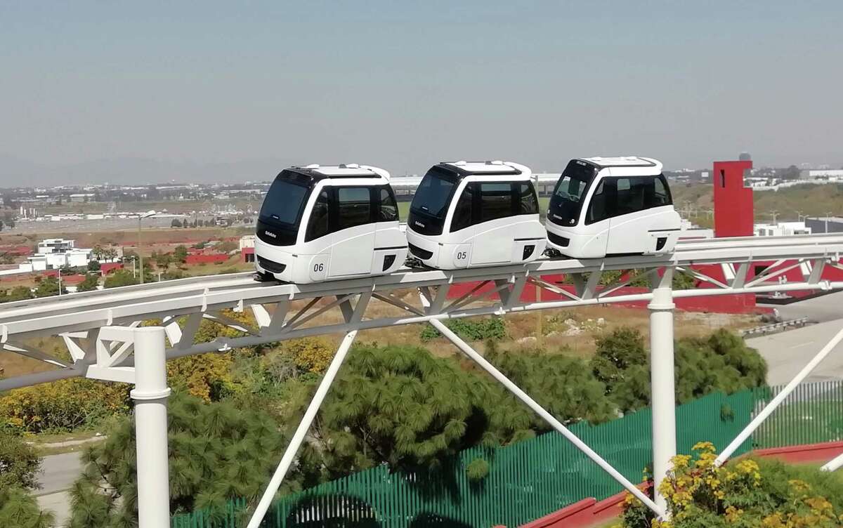 The Texas-based Bexar Automated Transport Team is among two finalists selected to win a competition to build airport-to-downtown routes. As part of the team, software company ModuTram Mexico plans to build a driver-less, on-demand system using small, electric vehicles to carry as many as eight passengers from station to station on guide rails both above and below ground. The vehicles could travel 45 mph and bypass any stations if there’s no passengers to pick up or drop off.