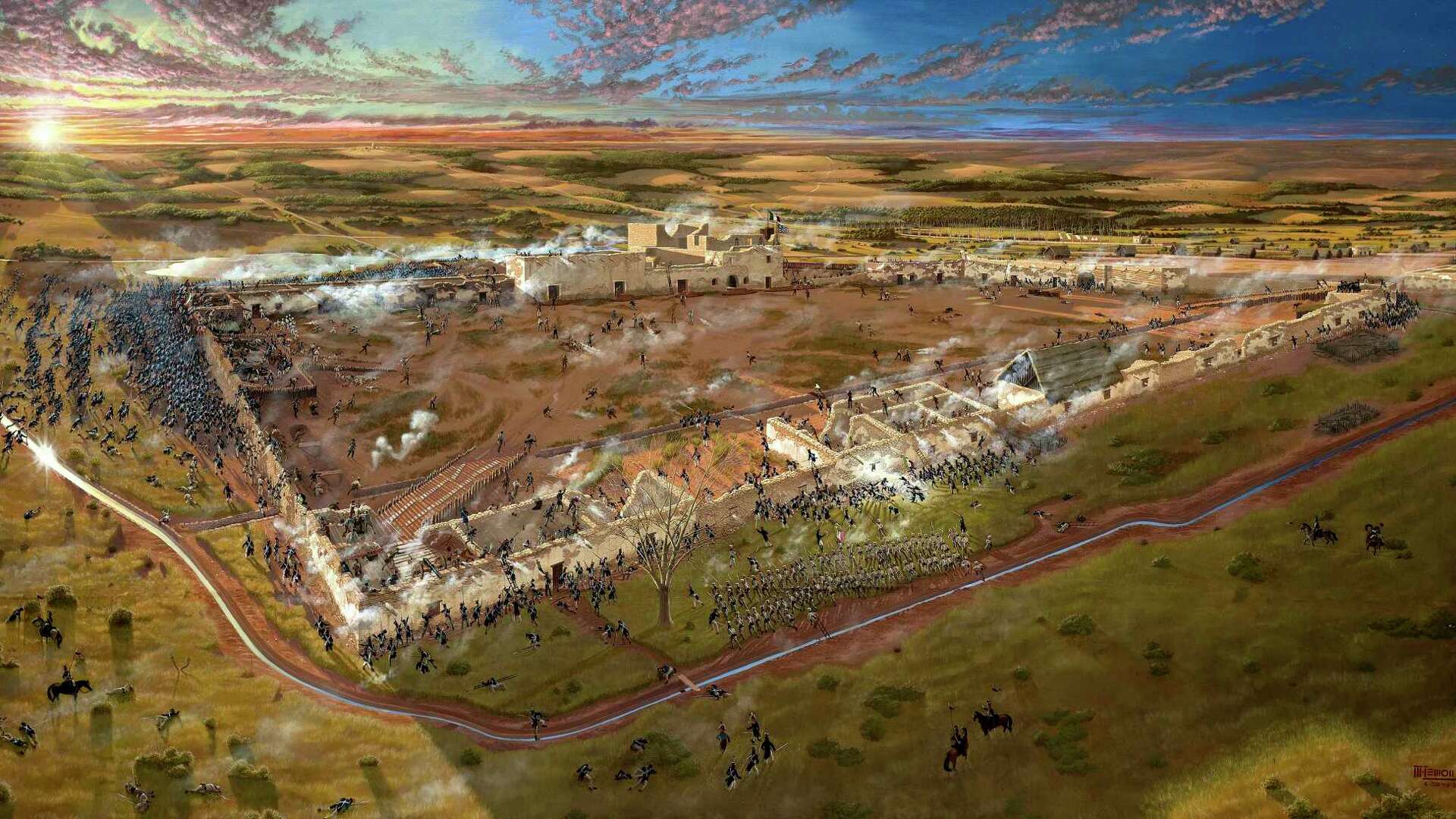 Gigantic Alamo painting headed to a Georgia museum