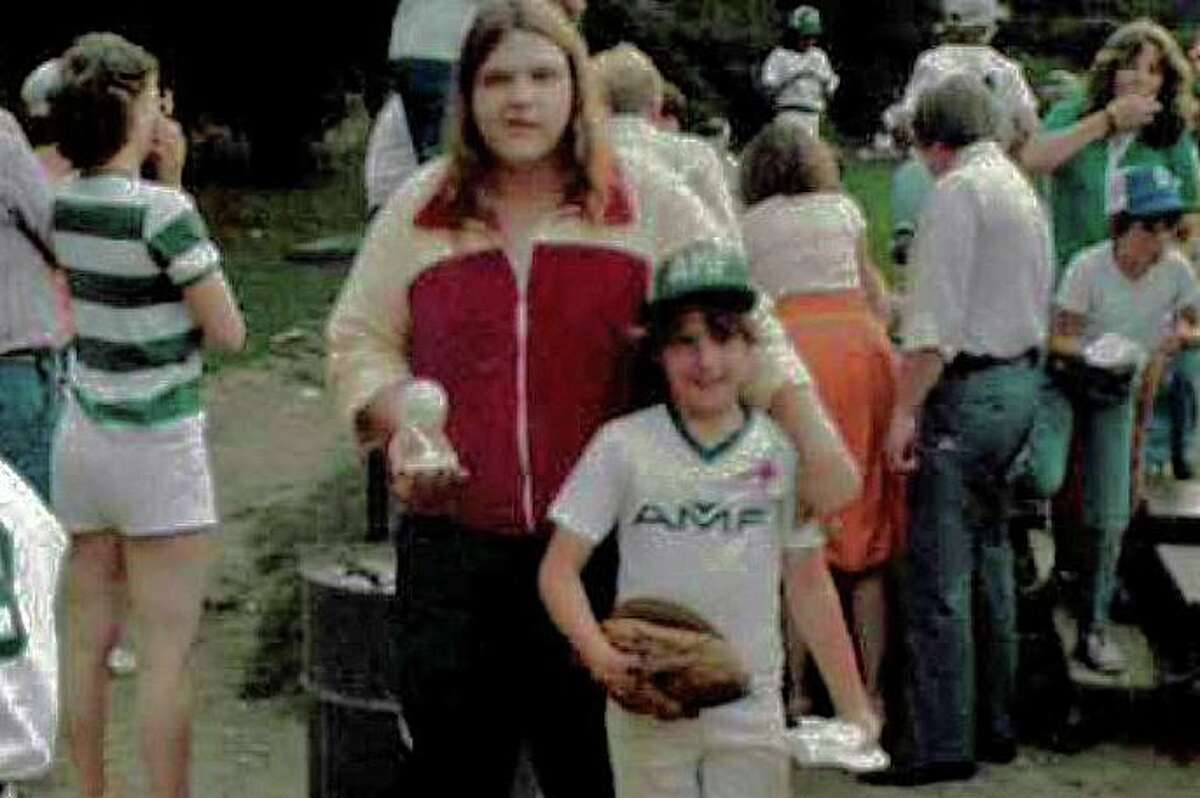 Stamford resident Michael Raduazzo on his Stamford Northern Little League team in the 1980s with his coach, Meat Loaf, who also lived in the Connecticut city at the time.