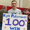 Foran's Kyle Pokornowski posted his 100th career victory with a pin in a match versus Bunnell.