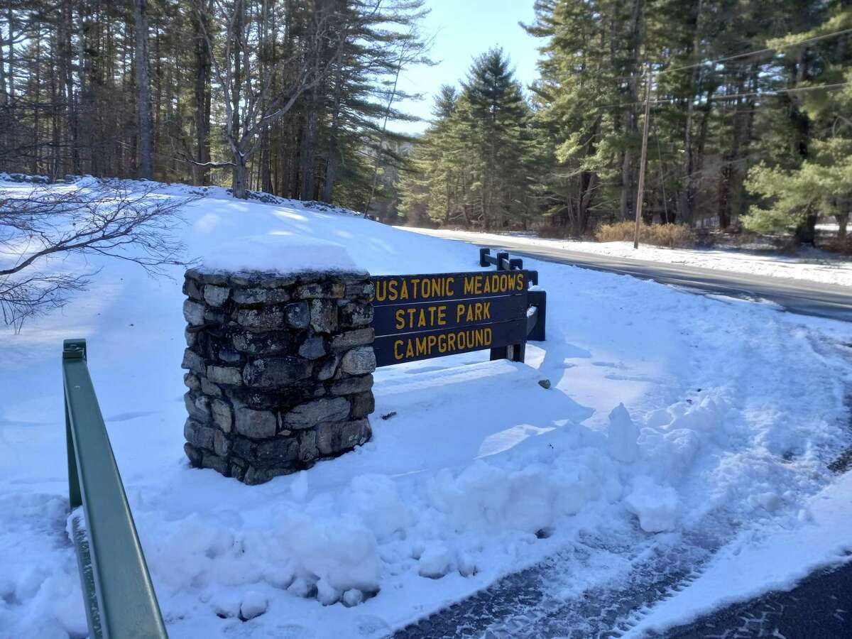The entrance to the campground at Housatonic Meadows State Park in Sharon.