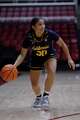 California guard Jayda Curry (30) dribbles toward the basket during the second half of an NCAA college basketball game against Stanford on Friday, Jan. 21, 2022, at Stanford, Calif. Stanford won 97-74. (Special to The Chronicle/ Josie Lepe)