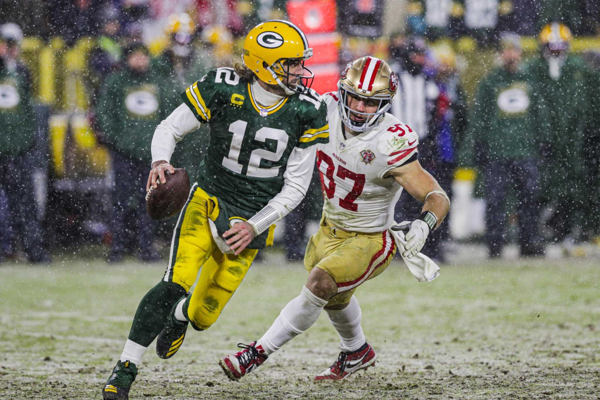 In NFL divisional playoff round, Green Bay Packers' Aaron Rodgers