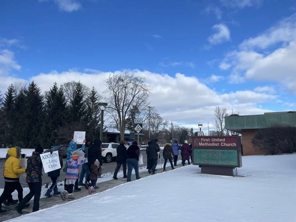 Right to Life of Midland County held its annual March for Life on Sunday, Jan. 23, 2022, outside of the Midland County Courthouse before marching several blocks in downtown Midland.