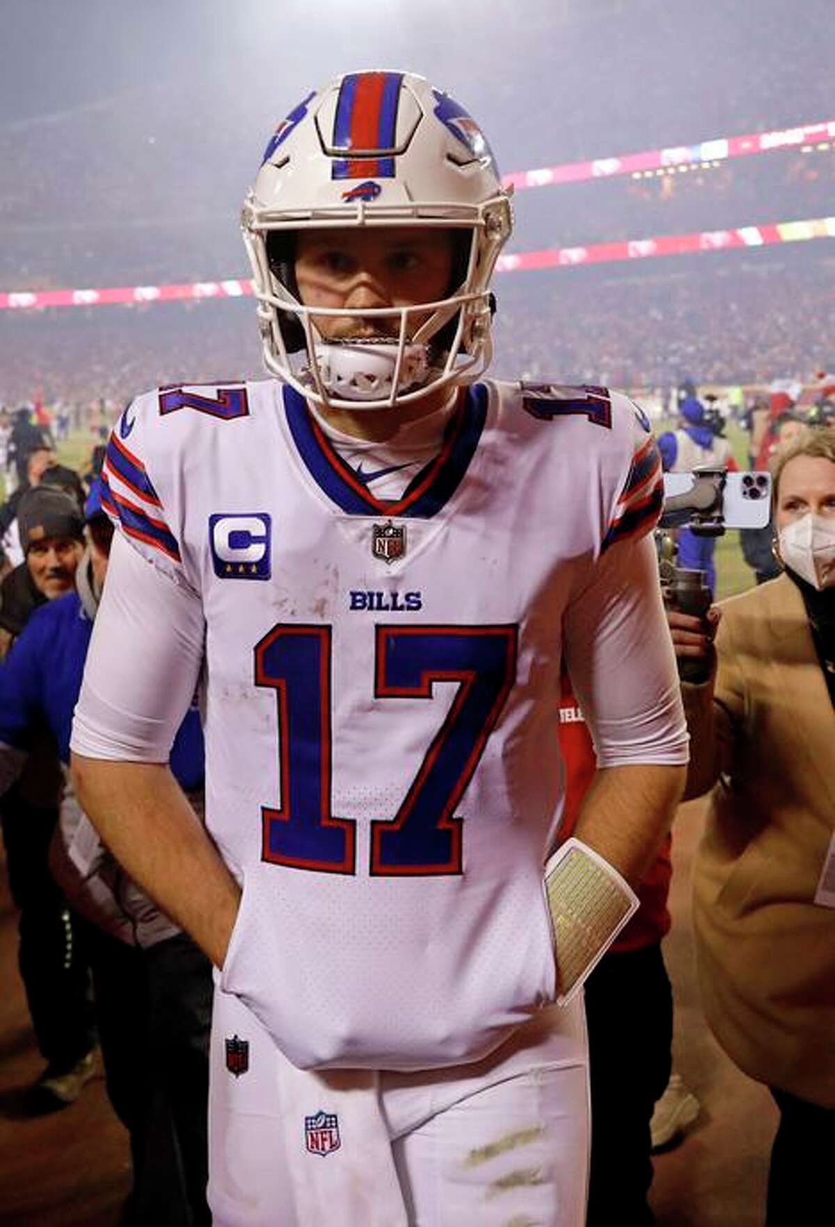 Bills QB Josh Allen threw a TD pass to take the lead with 13 seconds left in the 4th quarter, then never got the ball again.